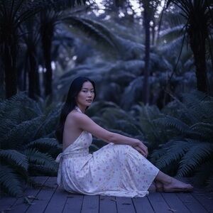 Vintage 70s Floral Maxi Halter Dress Boho Hippie Chic